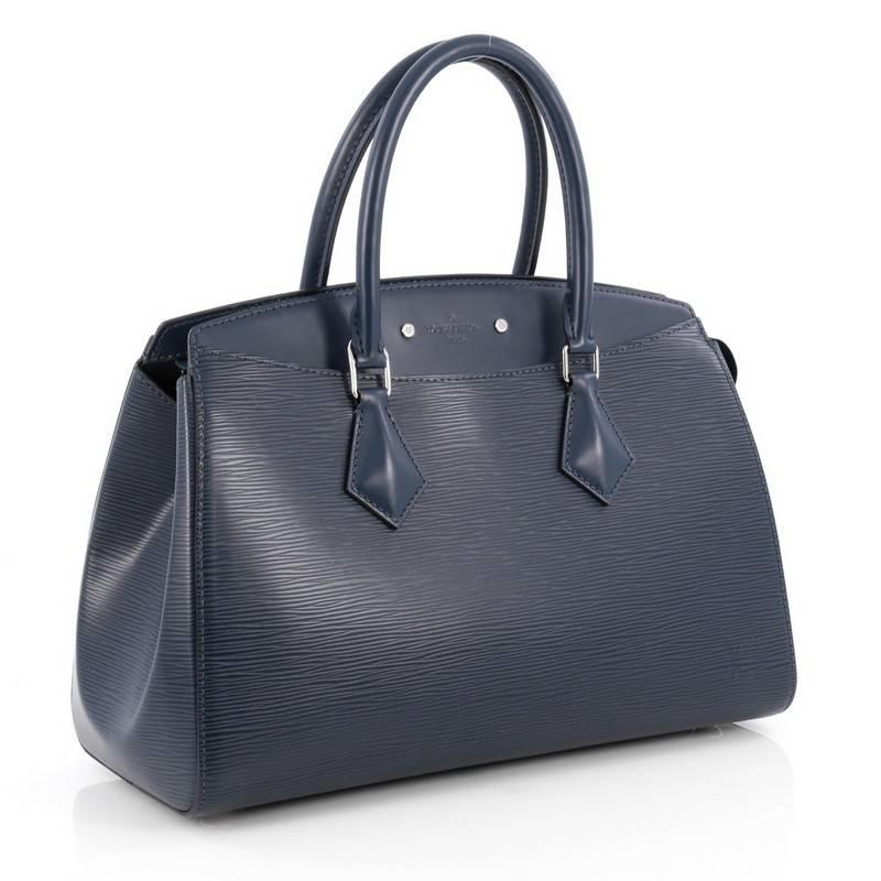 Black Louis Vuitton Soufflot NM Handbag Epi Leather MM