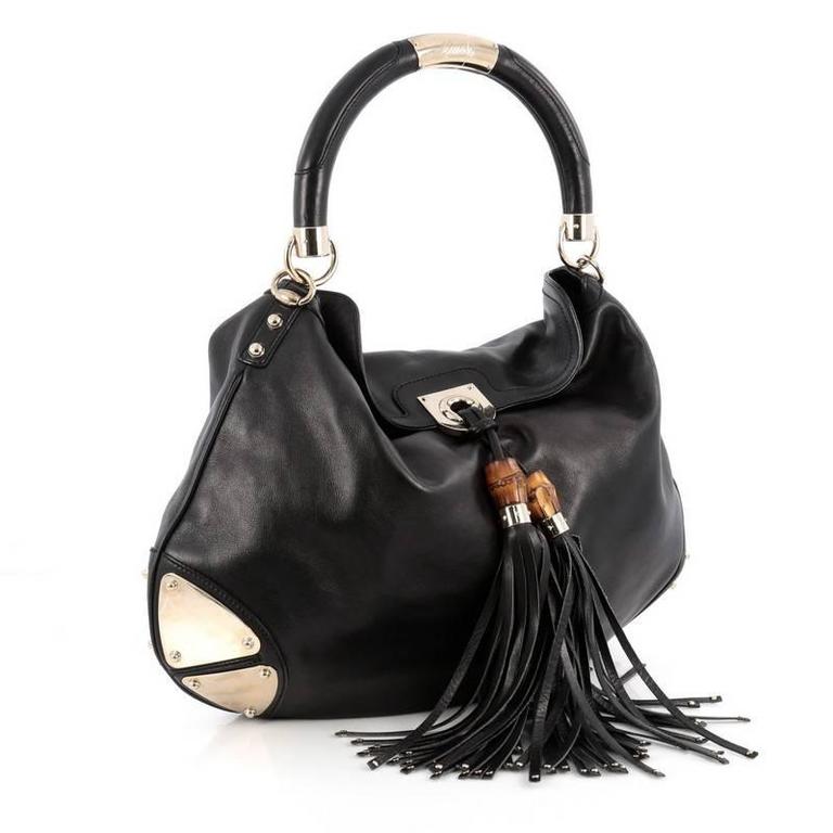 Gucci Indy Hobo Leather Large At 1stdibs