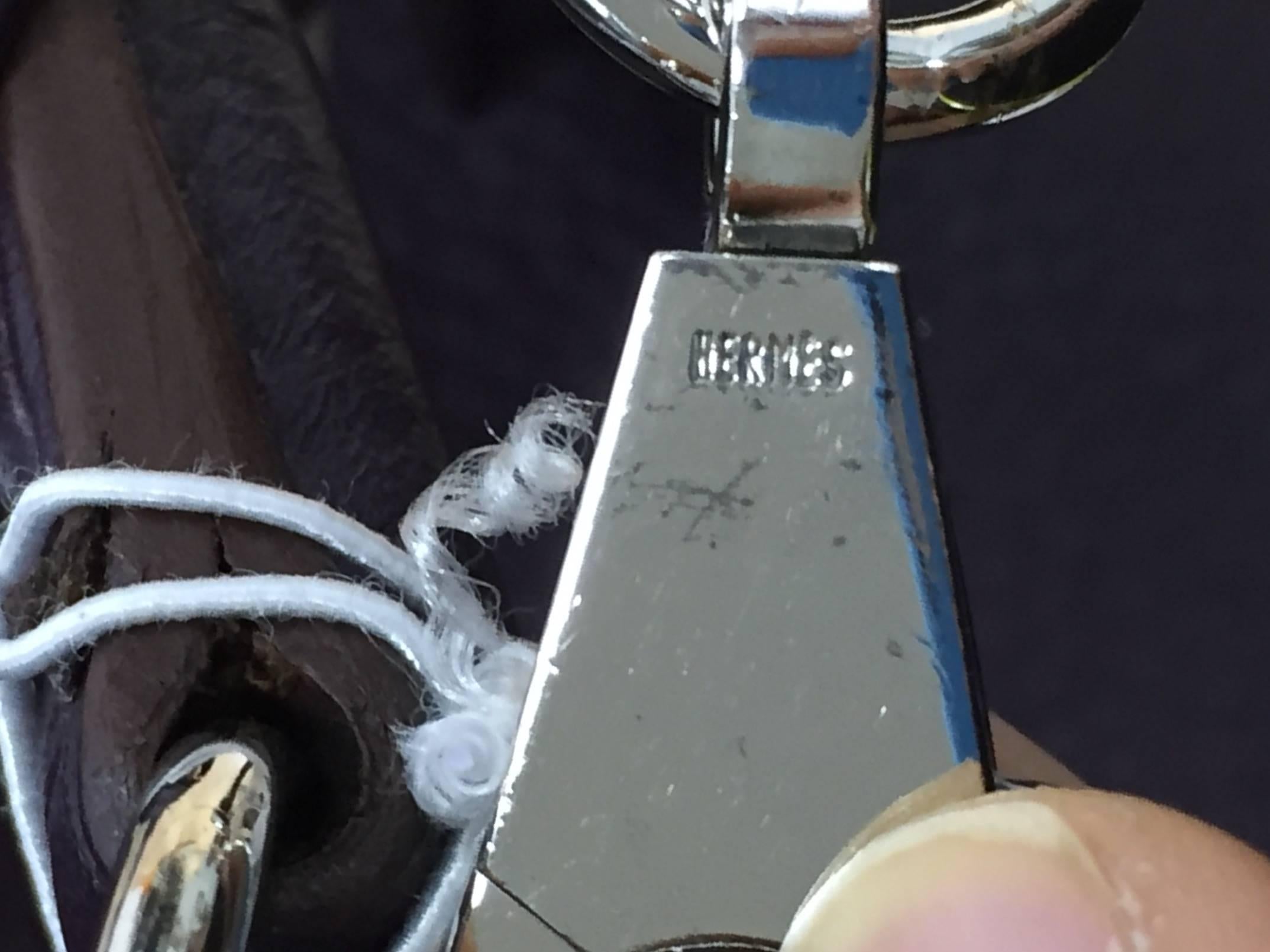 Hermes Kelly Handbag Raisin Clemence with Palladium Hardware 32 1