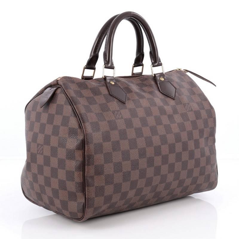 Black Louis Vuitton  Speedy Handbag Damier 30
