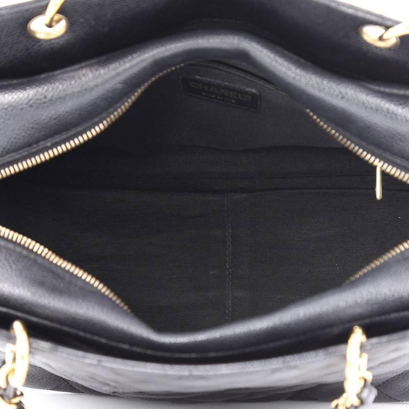 Black  Chanel Petite Timeless Tote Quilted Caviar