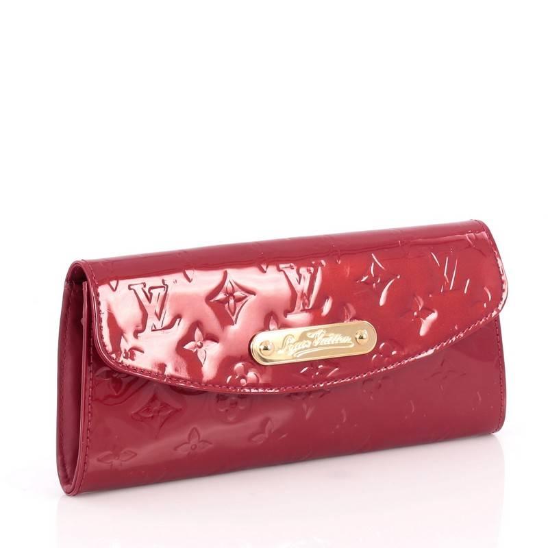 Red  Louis Vuitton Sunset Boulevard Handbag Monogram Vernis