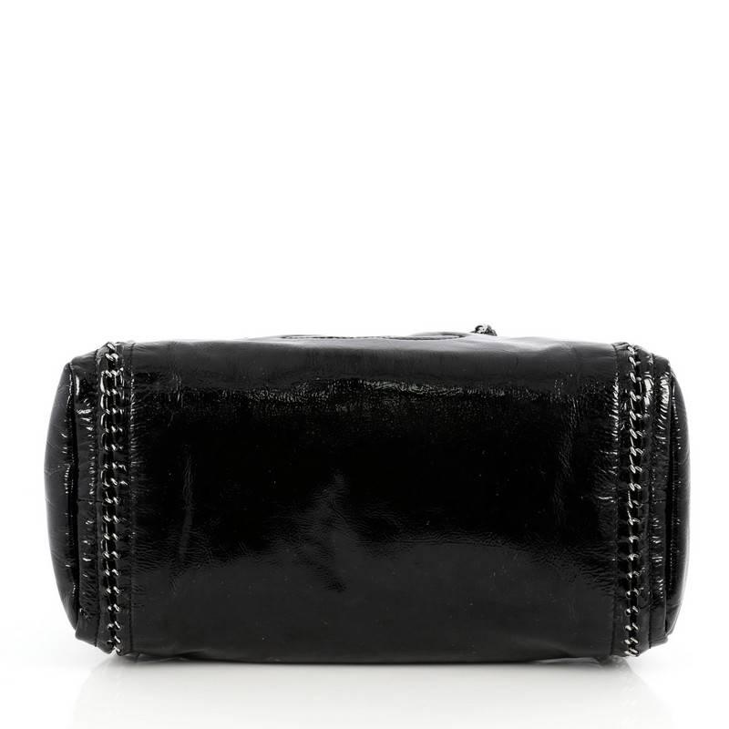 Black Chanel Luxe Ligne Bowler Bag Patent Medium