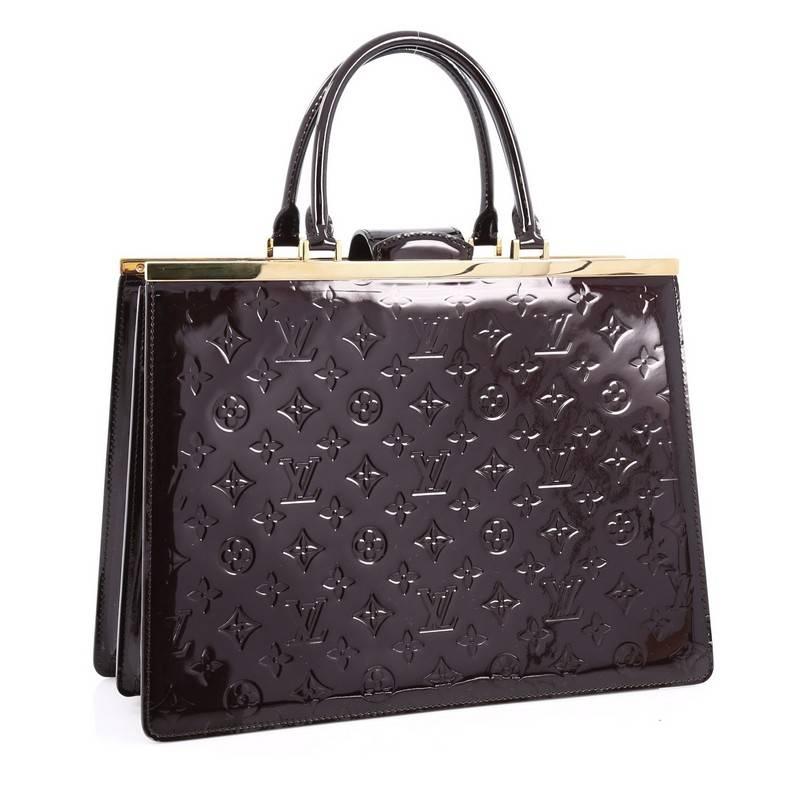 Black  Louis Vuitton Deesse Handbag Monogram Vernis GM