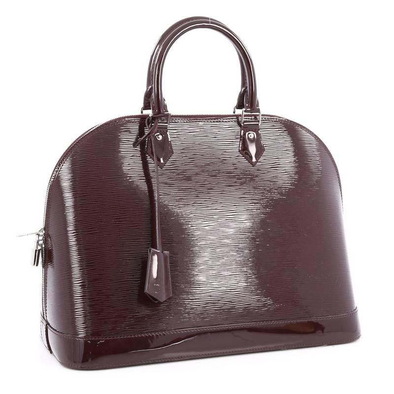 Black Louis Vuitton Alma Handbag Electric Epi Leather MM