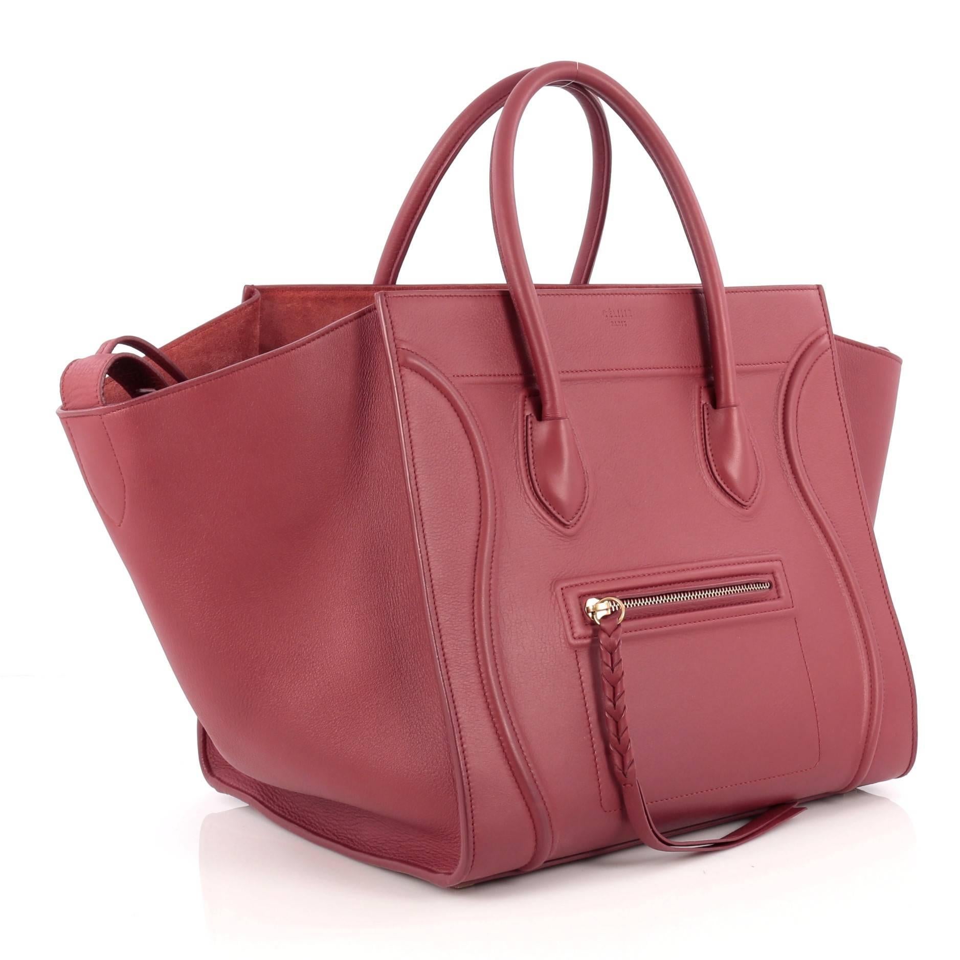 Pink Celine Phantom Handbag Grainy Leather Medium