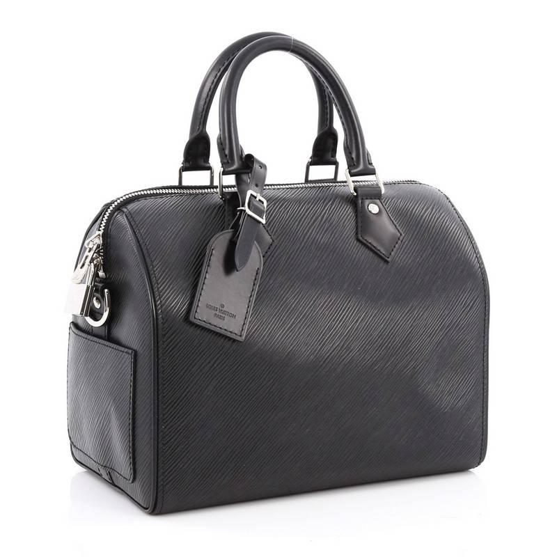Black  Louis Vuitton Speedy Bandouliere Bag Epi Leather 25