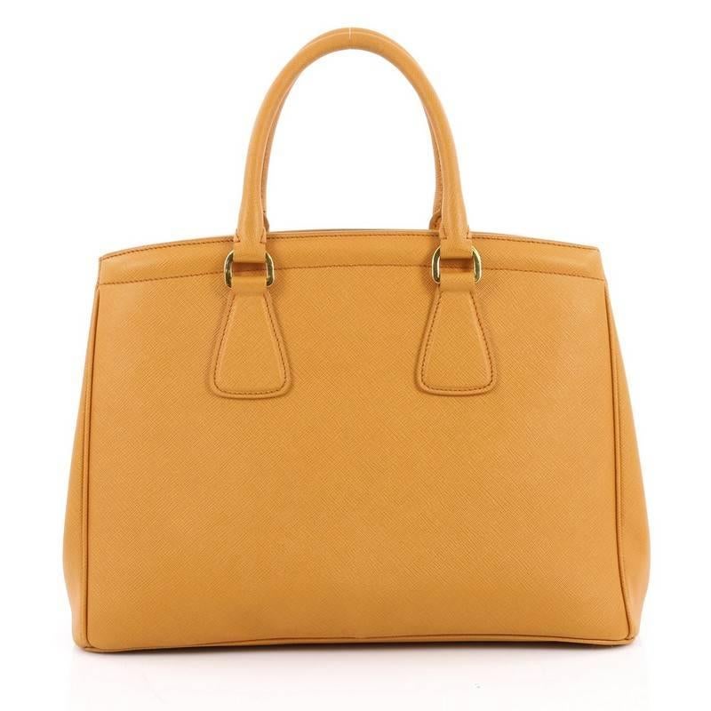 Prada Parabole Handbag Saffiano Leather Medium In Good Condition In NY, NY