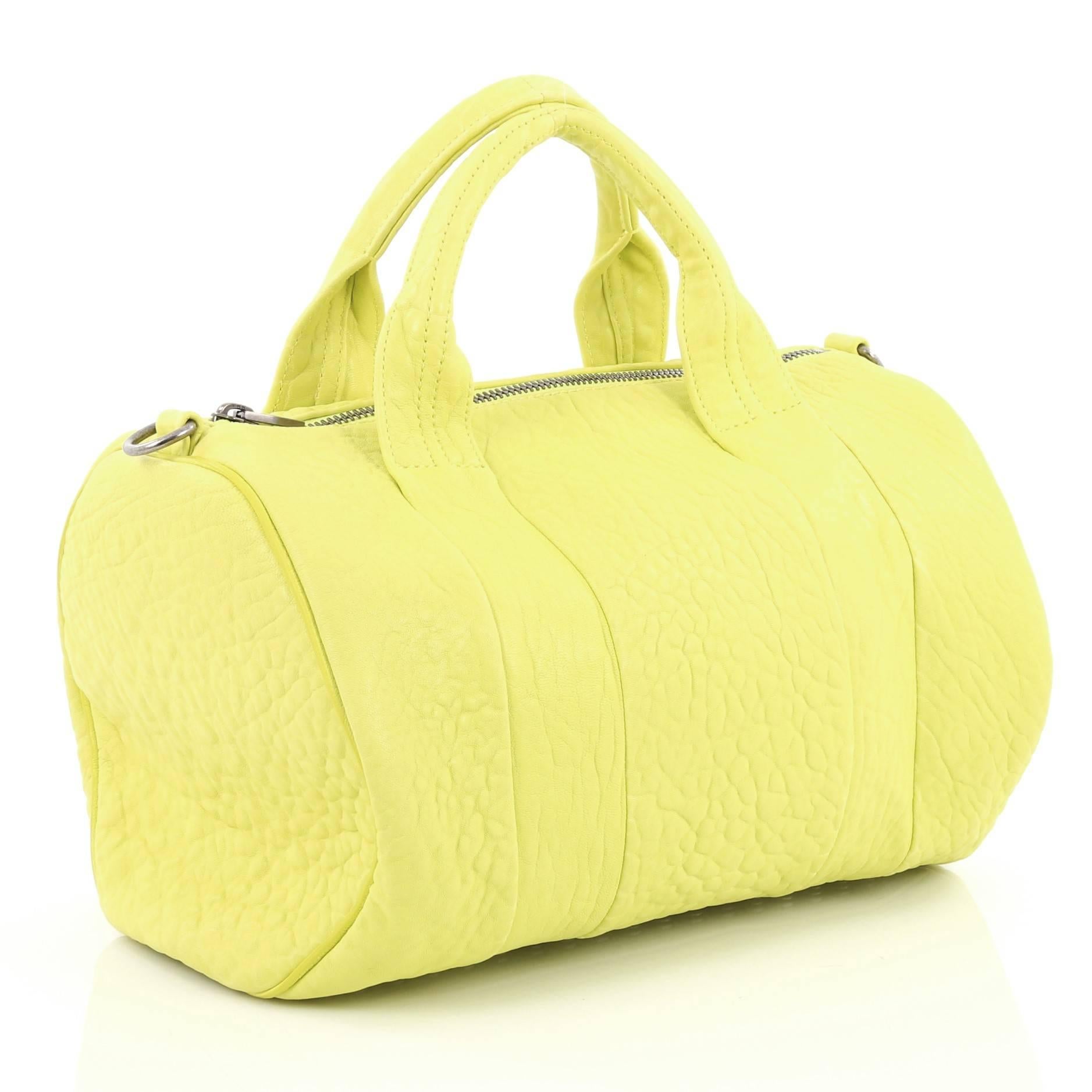 Yellow Alexander Wang Rocco Satchel Leather