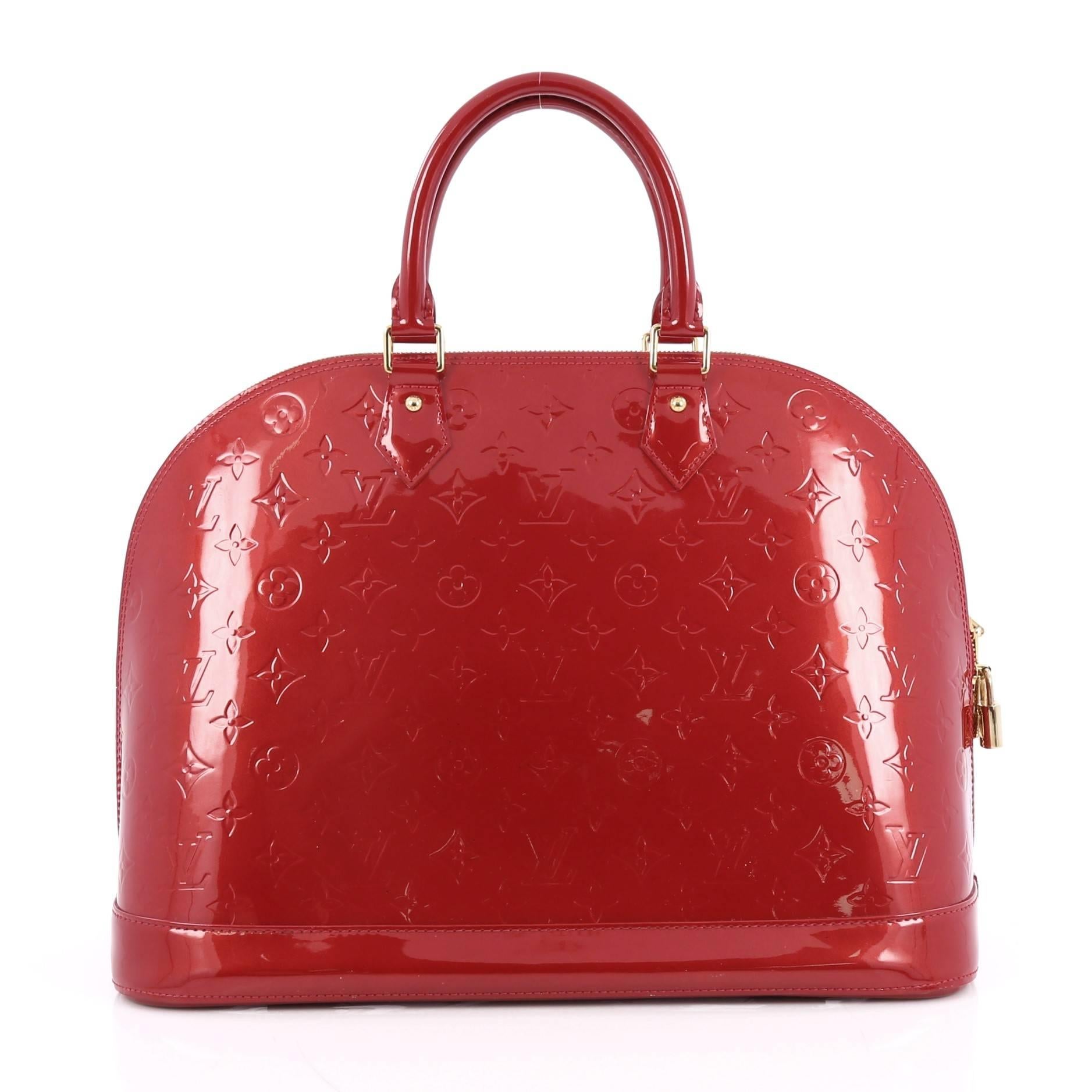  Louis Vuitton Alma Handbag Monogram Vernis GM In Good Condition In NY, NY