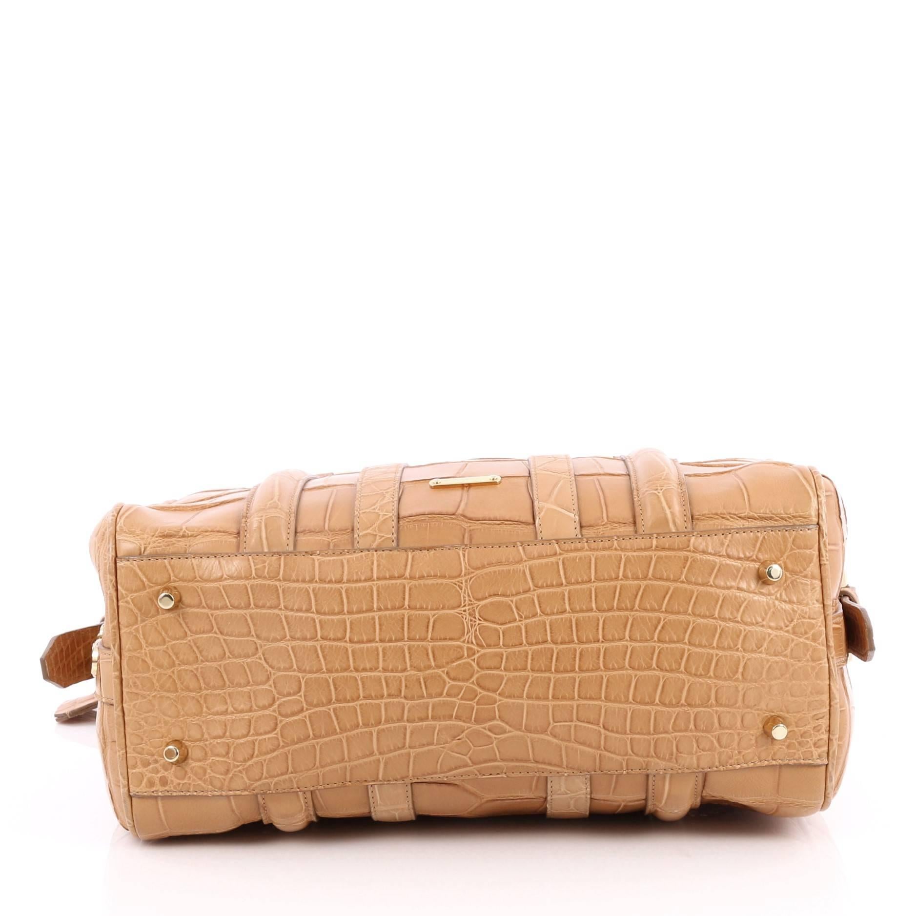 Burberry Nevinson Bowling Bag Alligator Medium In Excellent Condition In NY, NY