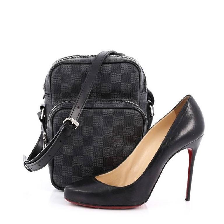 Louis Vuitton Damier Graphite Coated Canvas and Black Leather