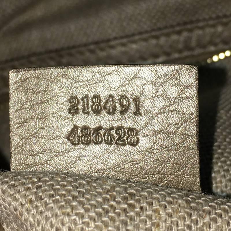 Gucci New Jackie Handbag Diamante Canvas Large 2