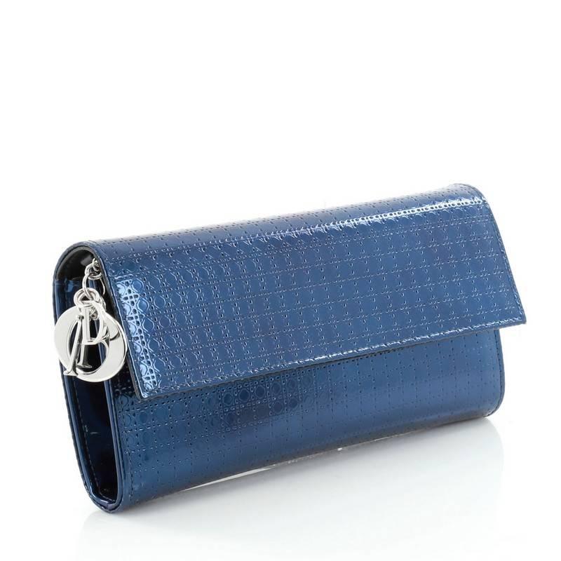 Christian Dior Miss Dior Croisiere Wallet on Chain Micro Cannage Perforated Calf In Good Condition In NY, NY