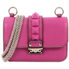 Valentino Garavani Mini 'Glam Lock' Red Shoulder Bag ○ Labellov