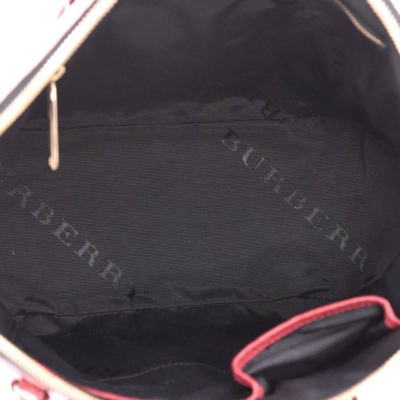 Burberry Orchard Bag Embossed Check Leather Medium  In Good Condition In NY, NY
