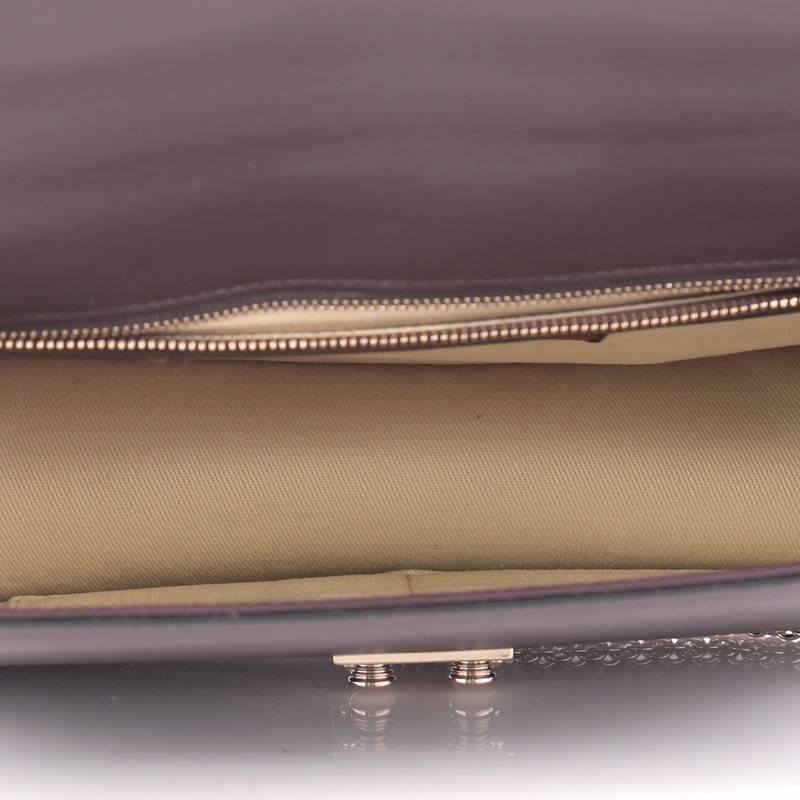 Valentino Glam Lock Shoulder Bag Leather Medium In Excellent Condition In NY, NY