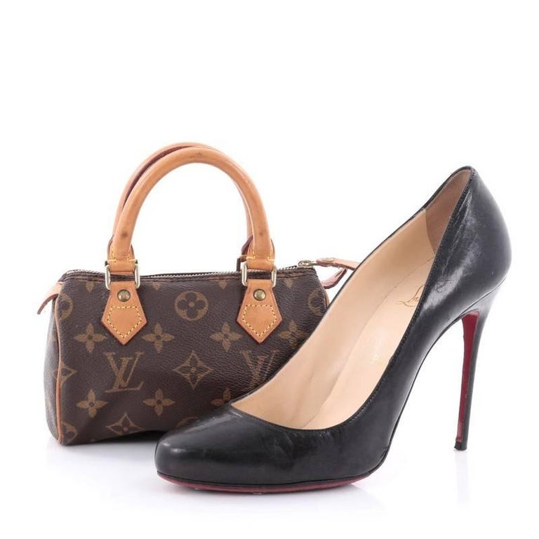 Louis Vuitton Monogram Canvas and Leather Mini HL Speedy Bag at 1stDibs