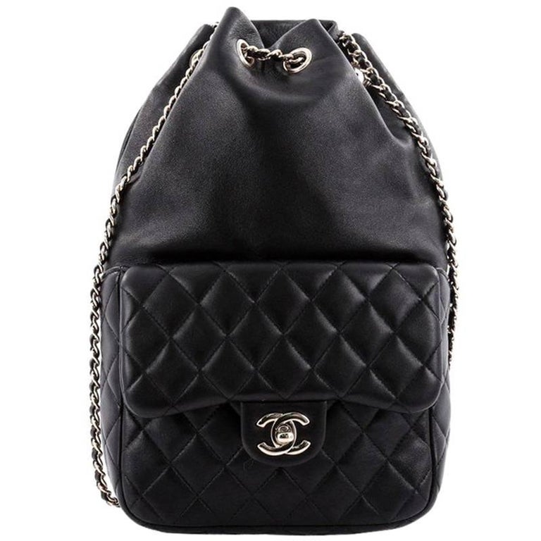 1995 Chanel Black Quilted Lambskin Vintage Classic Timeless Backpack at  1stDibs