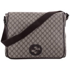 Gucci Interlocking G Messenger Bag GG Coated Canvas Large