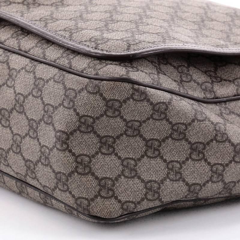 Gucci Interlocking G Messenger Bag GG Coated Canvas Large In Good Condition In NY, NY