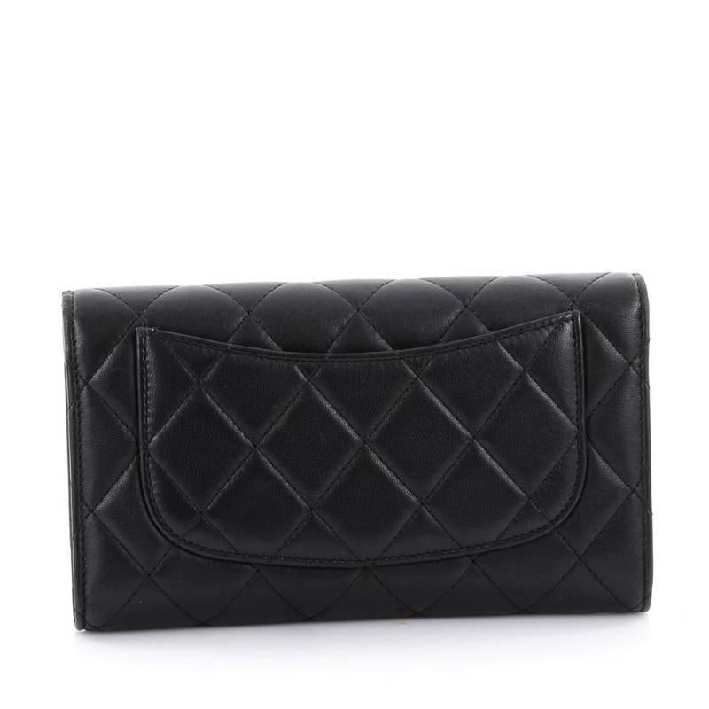 Women's Chanel L Flap Wallet Quilted Lambskin Long