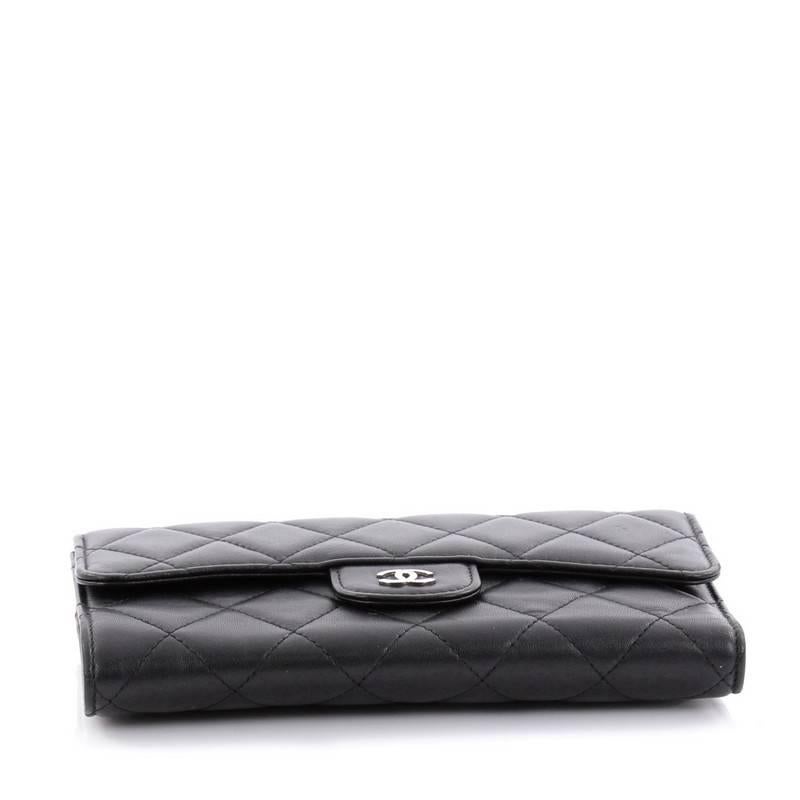 Chanel L Flap Wallet Quilted Lambskin Long 1