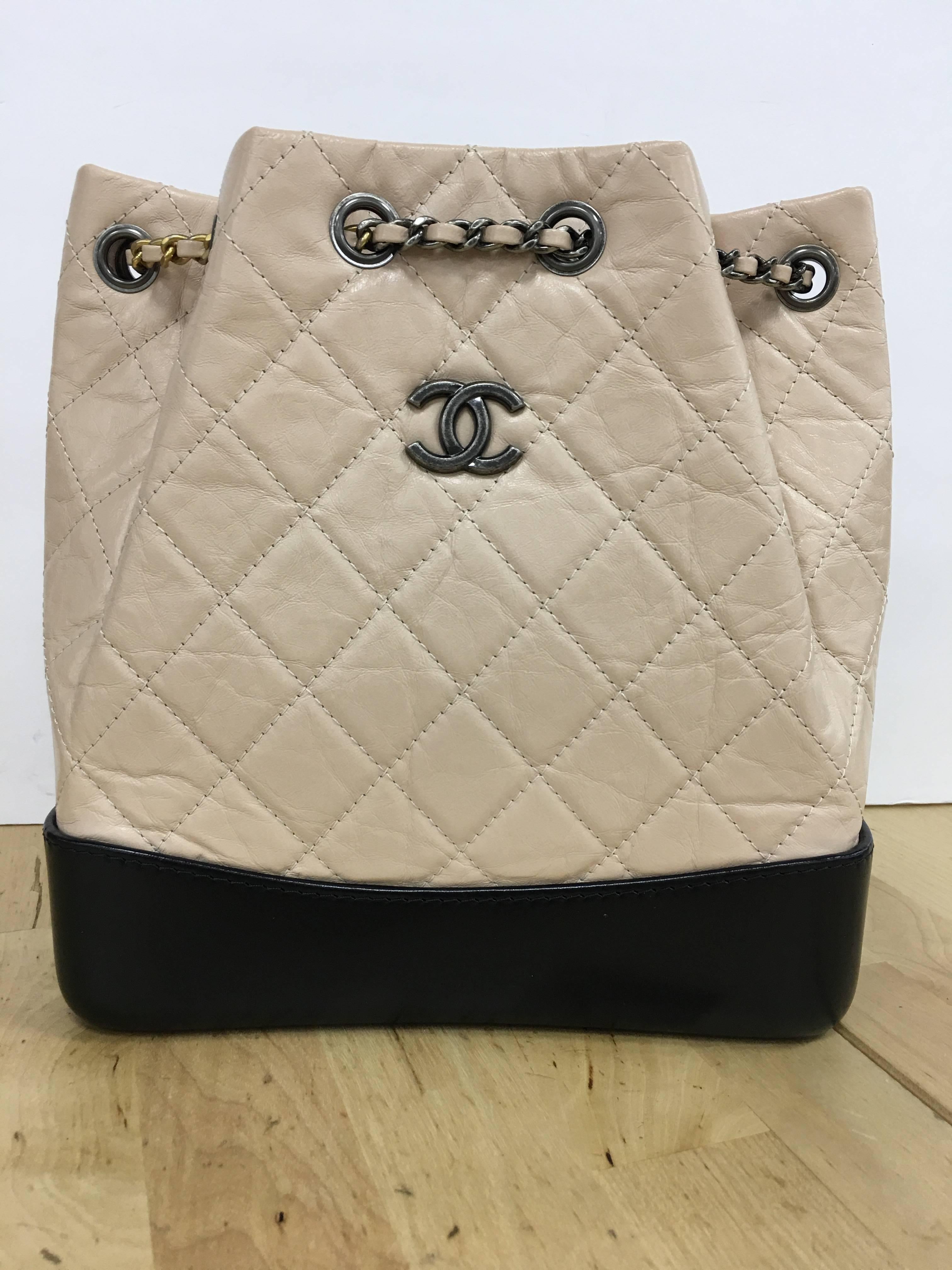 Chanel Gabrielle Backpack Quilted Calfskin Small 2
