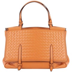 Bottega Veneta Monaco Convertible Satchel Leather with Intrecciato Detail