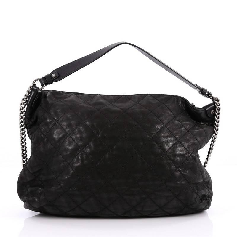 Women's Chanel Coco Daily Hobo Quilted Iridescent Calfskin Large