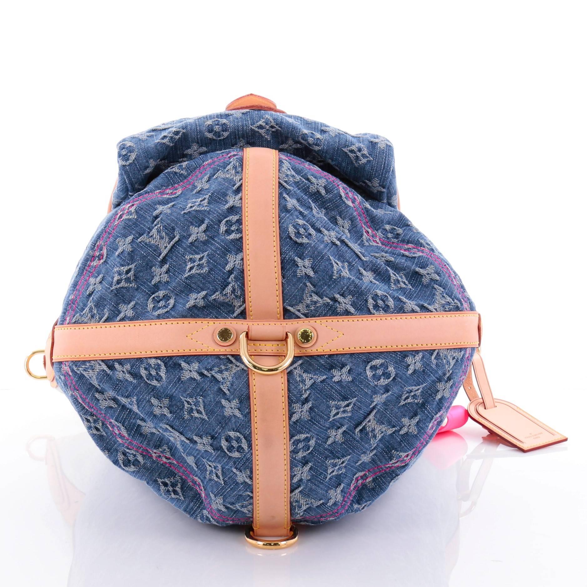 Women's or Men's Louis Vuitton Sunburst Handbag Denim PM