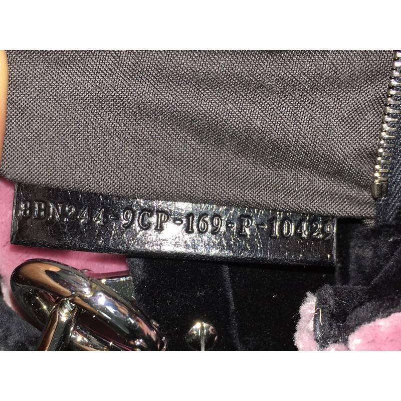 Fendi Peekaboo Handbag Embroidered Velvet Mini 4