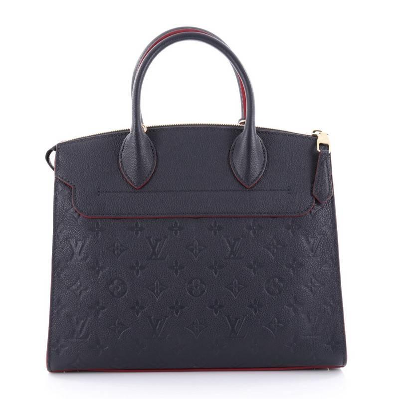Black Louis Vuitton Pont Neuf Handbag Monogram Empreinte Leather MM