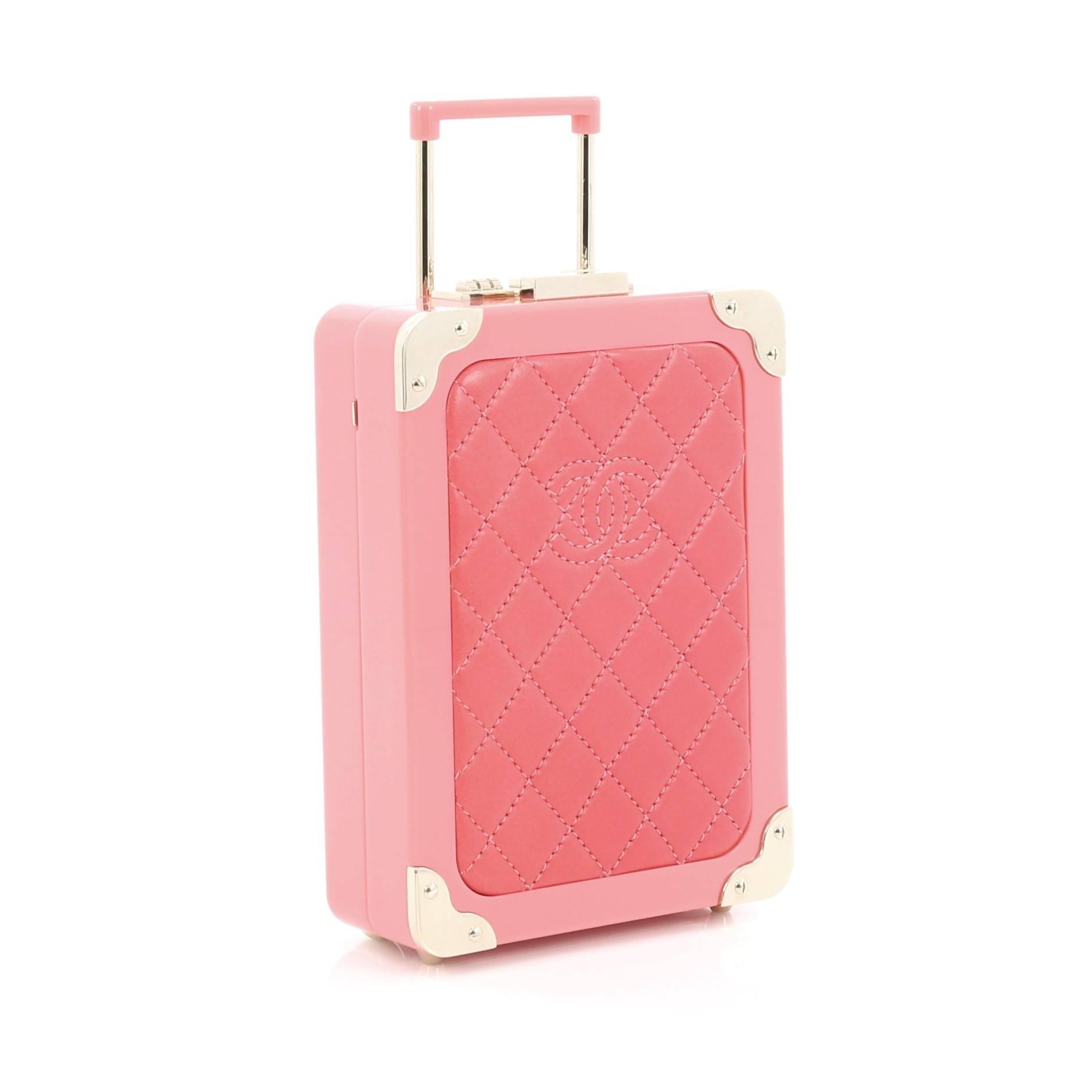 pink chanel suitcase