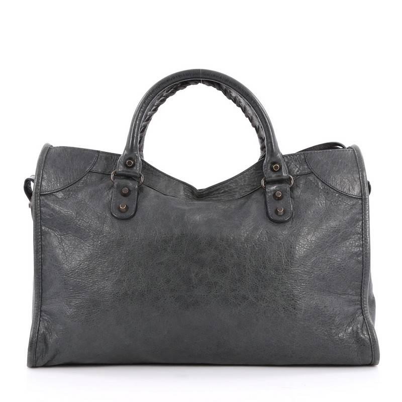 Women's Balenciaga City Classic Studs Handbag Leather Medium