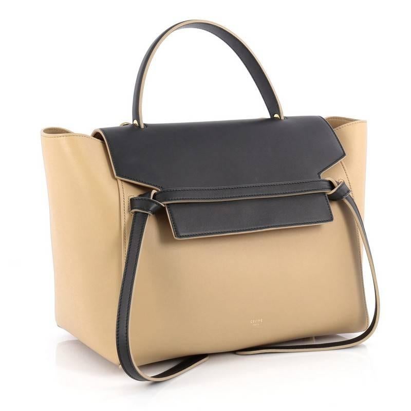 Celine Bicolor Belt Bag Leather Mini In Good Condition In NY, NY