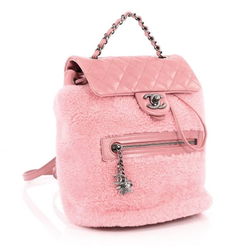 chanel patent backpack