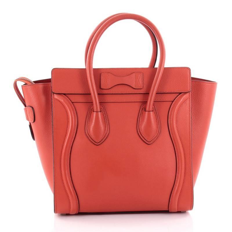 celine luggage tote red