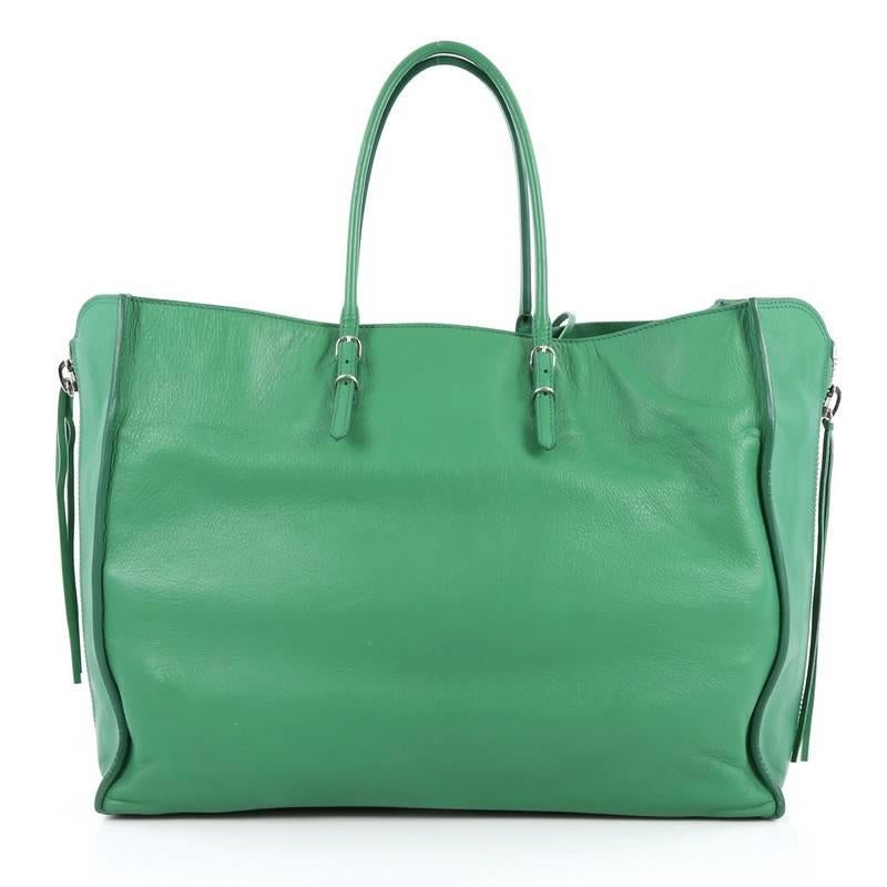 Women's or Men's Balenciaga Papier A4 Zip Around Classic Studs Handbag Leather Large