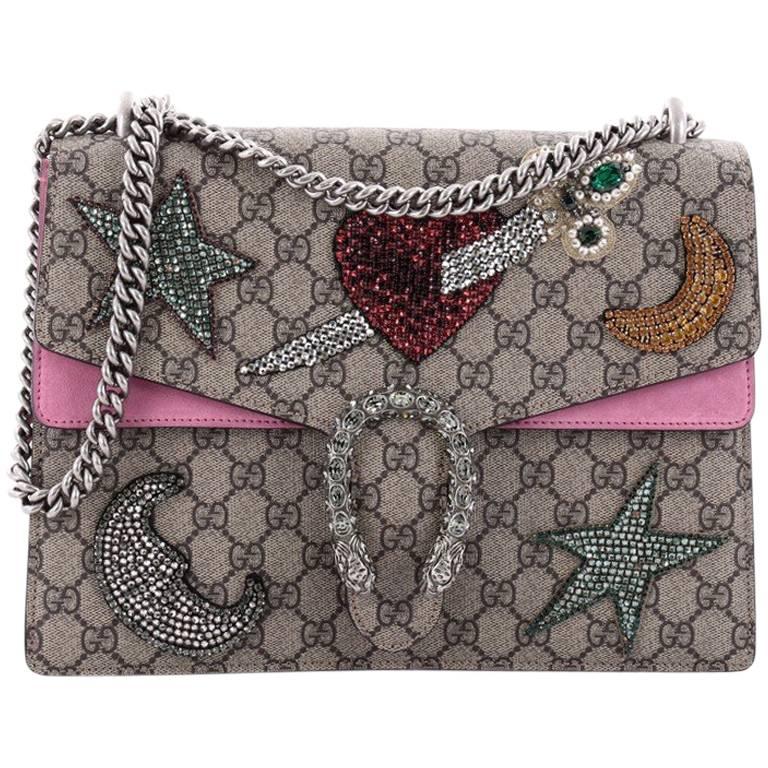 Gucci Dionysus Handbag Sequin Embellished GG Coated Canvas Medium
