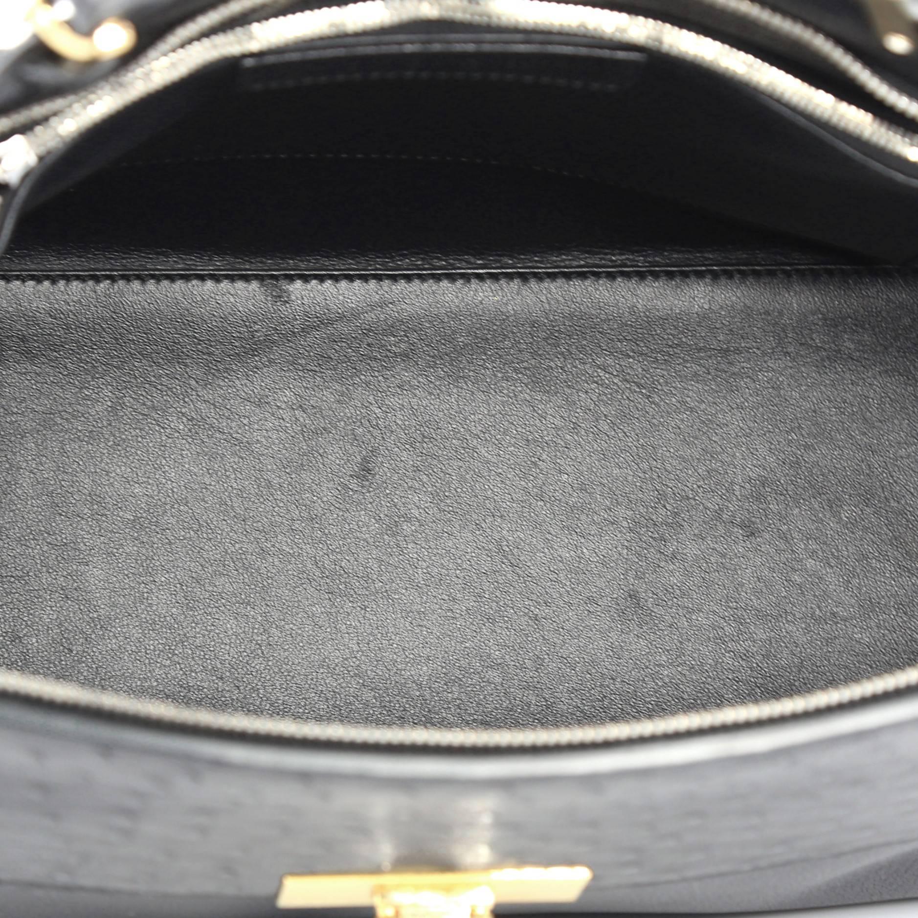 Balenciaga Le Dix Zip Cartable Top Handle Bag Leather and Ostrich Medium 1