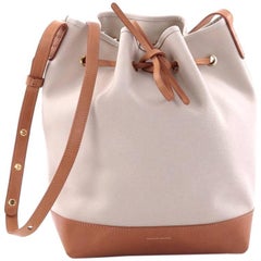 Used Mansur Gavriel Bucket Bag Canvas Large