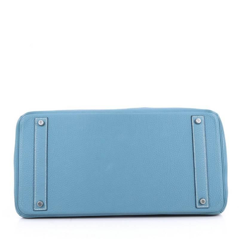 Hermes Birkin Handbag Blue Togo with Palladium Hardware 40 1