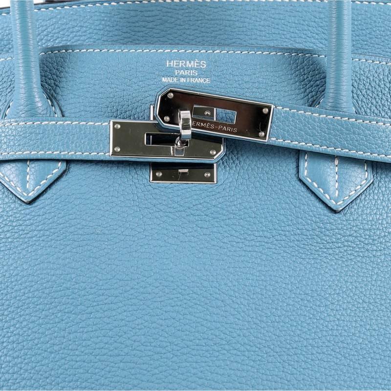 Hermes Birkin Handbag Blue Togo with Palladium Hardware 40 2
