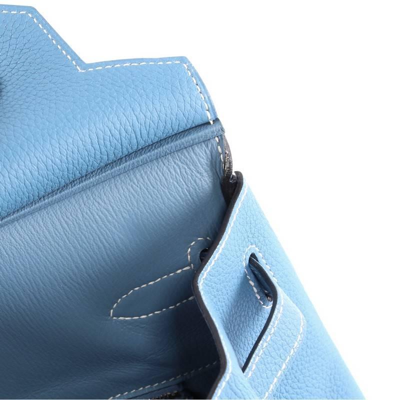 Hermes Birkin Handbag Blue Togo with Palladium Hardware 40 3