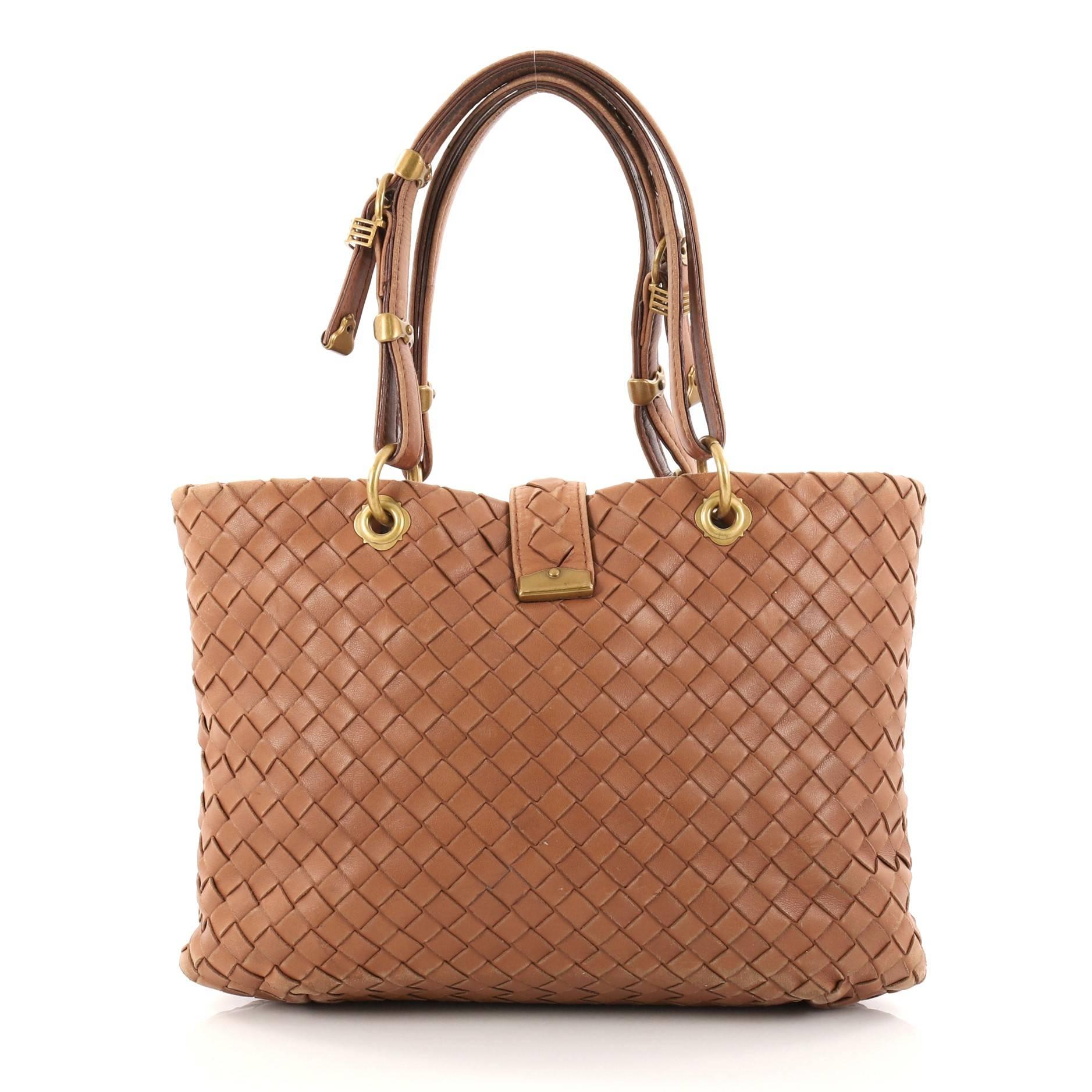 Bottega Veneta Capri Tote Intrecciato Nappa Small  In Fair Condition In NY, NY