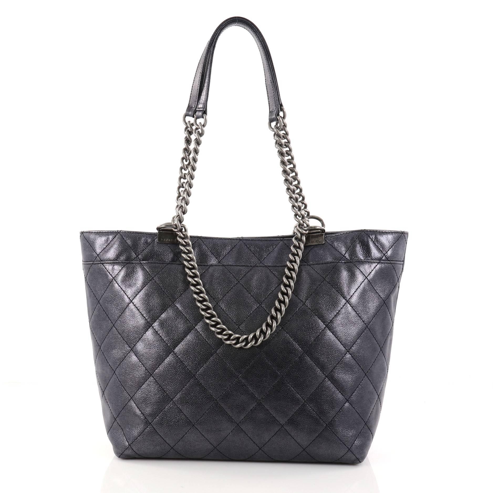 Women's Chanel Shopping In Chains Tote Quilted Calfskin Large
