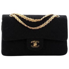 Chanel Vintage Reissue Chain Double Flap Bag Quilted Jersey Small