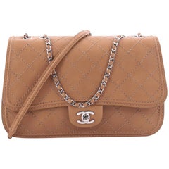 Chanel CC Flap Messenger Bag Quilted Calfskin Medium