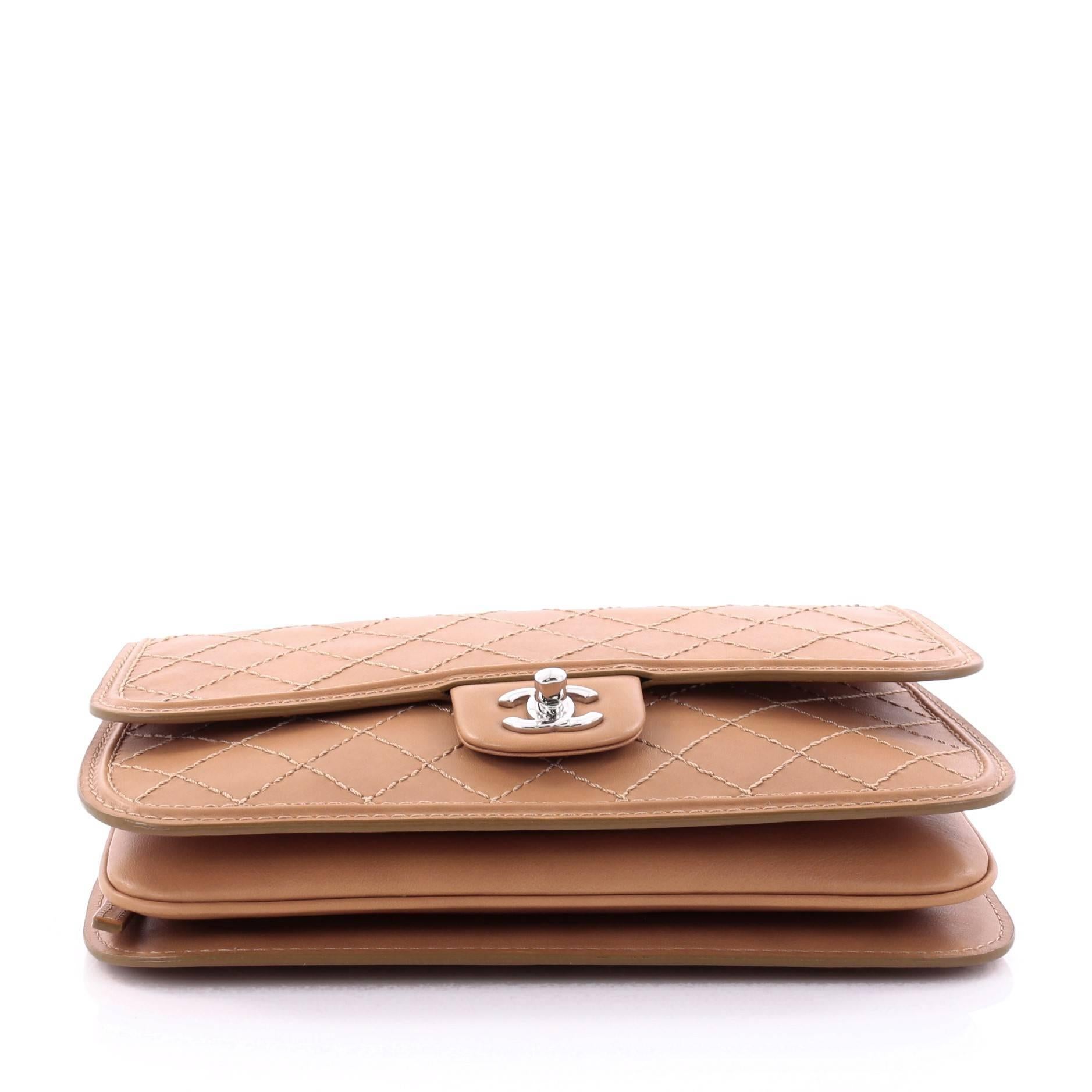 Chanel CC Flap Messenger Bag Quilted Calfskin Medium 1